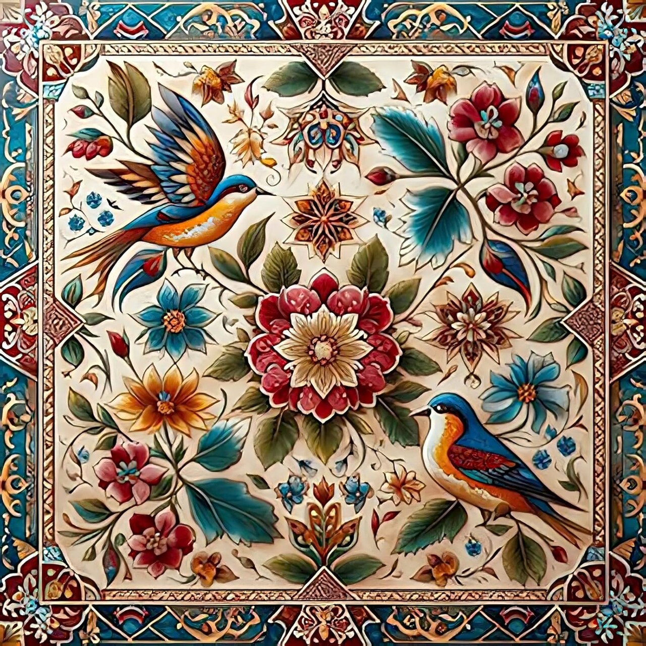 Diamond Art Painting Kits for Adults, 5D Mandala Diamond Painting Kits for Adults Beginners DIY Full Drill Flower Diamond Dots Crystal Craft Kits for Home Wall Decor Gifts 12x12 inch